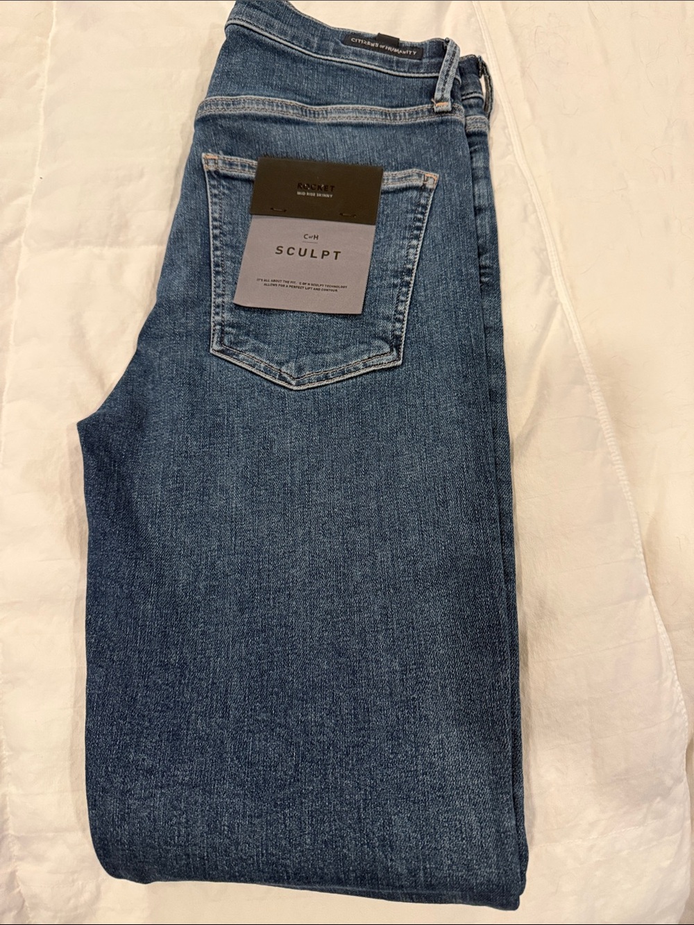 Citizens Of Humanity Sculpt Skinny Jeans in Mid Blue